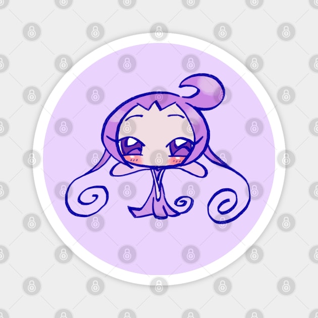 kawaii purple baby fairy roro or fafa / ojamajo magical doremi anime Magnet by mudwizard